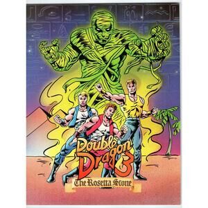 Double Dragon 3 Arcade Flyer 1990 Technos Rosetta Stone Game Promo Retro